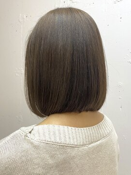 ヴェイン 渋谷(vain) 大人かわいい愛されボブ オリーブグレージュ透明感カラー