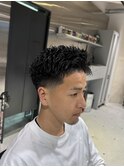 メンズビジネスバーバーフェードパーマショートF