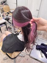 アジールヘア 所沢プロペ通り店(agir hair) シアーカラーカール姫カットペールピンクイヤリングカラー所沢