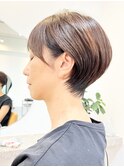 40代50代60代丸みくびれナチュラルショート小顔愛されグレージュ
