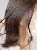 20代30代40代大人可愛いイヤリングカラー立体感ロブヘアー