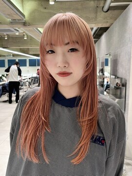 ダブ アオヤマ(DaB AOYAMA) ルーツカラーブリーチカラーデザインカラーマッシュバング