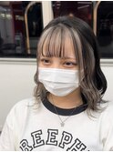 黒髪インナーカラーシルバーグレージュ！