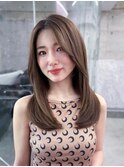 黒髪ボブルフネビージュ小顔ワンレン顔まわり韓国レイヤーカット