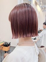 ヒビヲ(HIBIO) 横浜ハイトーンボブタッセルボブ外ハネボブミルクティーベージュ