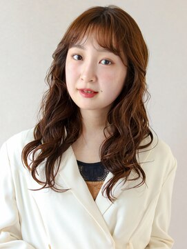 ヘアサロン ガリカ 表参道(hair salon Gallica) 韓国風くびれロング×波巻き×シナモンブラウン