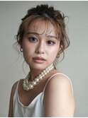 薬院　顔まわりレイヤーカット　ヘアセット　ブリーチなしカラー