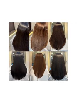 乾燥で弱った髪や、繰り返す白髪染めには髪の優しさと潤い、確かな美しさを両立する酸性ストレートを＊