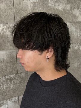 ニアウ 伊勢崎連取店(Niau) メンズウルフシャドウパーマルーズパーマ眉毛