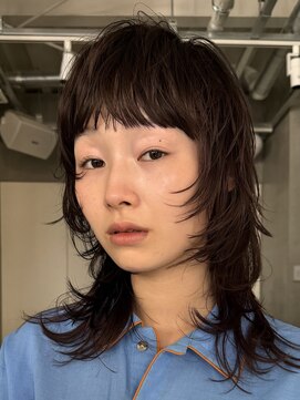 テクネ 天神大名(techne) 天神大名顔周りレイヤーカットミディアムボブタッセルボブパーマ