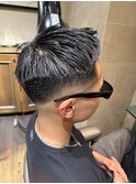 ツーブロ短髪フェードアクティブショートスパイキーショート