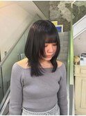 【RIN】フェイスレイヤーカット×透明感暗髪