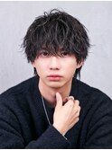 シャドウパーマ　ラウンドマッシュ