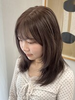 シベルバレー 横浜(sibell)&nbsp;ミディアムレイヤーカット顔周りレイヤーウルフハッシュカット