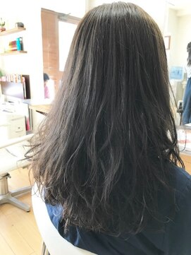 ヘアーメイク ランプ(hair make Lamp) ブルーアッシュ　スミモーキーカラー♪