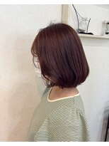 ナンバー エアロ 横浜(N° +aero) ワンレンボブ前下がりショート内巻きワンカール鎖骨ミディアム