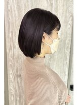 ディオ アンド ルーチェ アット(Dio&Luce at.)&nbsp;バイオレットブラウン&伸ばしかけボブ