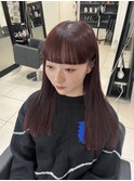 △ブリーチなしダブルカラーボルドーカラーレッドカラー髪質改善