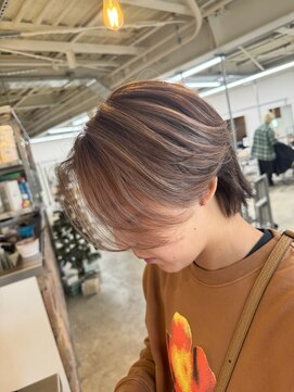 ファンド 千葉(fand) ハイライトカラー/ショートヘア白髪ぼかし