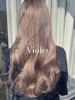 バイオレット 表参道店(Violet)&nbsp;大人ロングレイヤーカットデザインカラーブリーチピンクブラウン