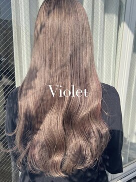 バイオレット 表参道店(Violet) 大人ロングレイヤーカットデザインカラーブリーチピンクブラウン