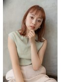 大人かわいい前髪セシルカットココアブラウンフリンジウェーブ