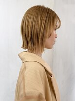 ミンクス渋谷スマートサロン(MINX shibuya smart salon)&nbsp;切りっぱなしボブ美髪ピンクブラウンベリーショート