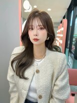 ボタン シブヤ(VOTAN SHIBUYA) 韓国ヘア/くびれヘア/前髪あり/顔まわり/オリーブグレージュ