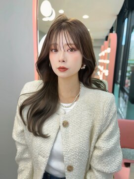 ボタン シブヤ(VOTAN SHIBUYA) 韓国ヘア/くびれヘア/前髪あり/顔まわり/オリーブグレージュ