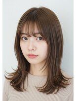 グルグル 本八幡店(GULGUL)&nbsp;ミディアム/顔周り/ブリーチなしカラー/前髪/本八幡