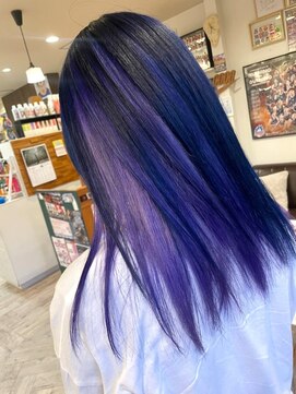 ヘア メイク ココ(hair make coco) ブルーとパープルの組合せが最の高　＼(^o^)／