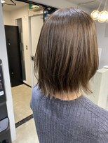 エトラ 渋谷店(etora) 前髪 外ハネボブ くびれヘア アプリコットオレンジ"