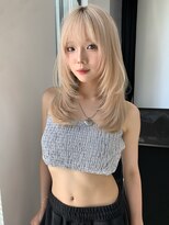 ランテルディ 渋谷(LANTERDIT)&nbsp;ハイトーン　ロング　ストレート　ブリーチカラー　うる艶　美髪