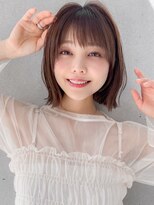 アグノス 青山(Agnos) 外ハネボブシースルーバングココアベージュ美髪#525f1202