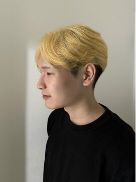 エンリッチヘア(enrich hair) 抜きっぱなし/金髪/センターパート