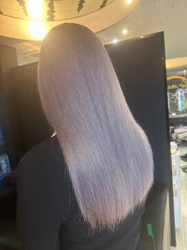 ヘアメイク フォックス 錦店(hair make FOX) 透明感/艶髪/ロング/ストレート/ペールパープル