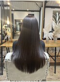色持ち重視の艶が続く大人ラベンダーベージュカラーカラー
