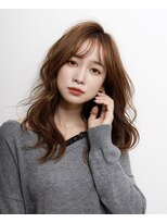 アミュレ ヘア サロン(Amule hair salon)&nbsp;ふんわりくびれミディアムスタイリング梅ヶ丘ミルクティーカラー