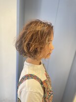 アズーア ヘアーアンドスパ(azure hair&spa)&nbsp;ゆるふわボブパーマ×ベージュハイライト