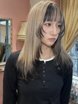 ロチカバイドールヘアー 心斎橋(Rotika by Doll hair)&nbsp;【デザインカラー】ホワイトベージュ×ブラック