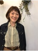 オン眉バングでカジュアルボブ♪