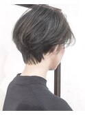 【Marl外国人風カラー】ダークグレージュの抜け感ショートボブ