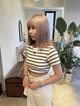 クペウ(cope'u) ホワイトベージュ×裾カラー