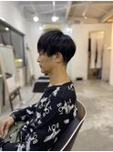 MEN'S HAIRマッシュパーマアッシュブラック