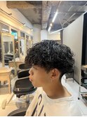 波巻きスパイラルパーマ　波巻きパーマ　メンズパーマ