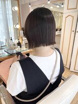 ネオリーブ チロル 横浜西口店(Neolive CiroL.)&nbsp;タッセルボブ×縮毛矯正【黒髪小顔ボブルフワンレンネビージュ】