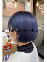 シャルムバイケンジ(Charm.by KENJE)&nbsp;【ターコイズブルー】ボブカット/トリートメント/カラー