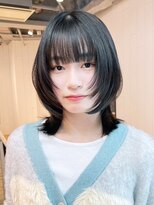 アルバム 池袋(ALBUM)&nbsp;アッシュブラックニュアンスカラーくびレイヤー_ba486882