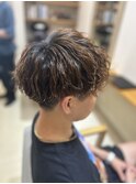 波巻きパーマ