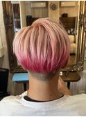 ピンクラベンダーデザインエンドカラーケアブリーチ